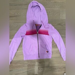 Aviator Nation 5 Stripe Pink/Purple Hoodie